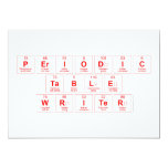Periodic Table Writer  Invitations