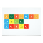 Periodic
 Table
 Writer  Invitations