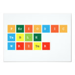 Periodic
 Table
 Writer  Invitations