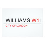 WILLIAMS  Invitations