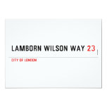 Lamborn Wilson Way  Invitations