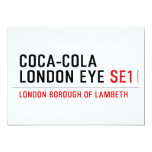 COCA-COLA LONDON EYE  Invitations