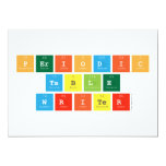 Periodic
 Table
 Writer  Invitations