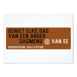 Geniet elke dag van een ander         dagmenu  Invitations