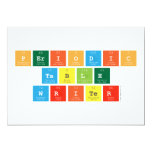 Periodic
 Table
 Writer  Invitations
