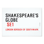Shakespeare's globe   Invitations