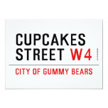 cupcakes Street  Invitations