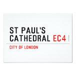 ST PAUL'S CATHEDRAL  Invitations