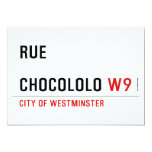 Rue  chocololo  Invitations