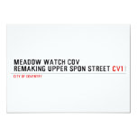 MEADOW WATCH COV remaking Upper Spon Street  Invitations