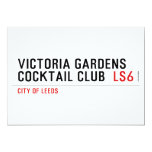 VICTORIA GARDENS  COCKTAIL CLUB   Invitations