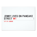 Jenny lives on pancake Street  Invitations