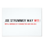Joe Strummer Way  Invitations