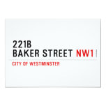 221B BAKER STREET  Invitations
