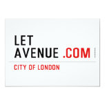 LET  AVENUE  Invitations