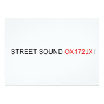 STREET Sound  Invitations