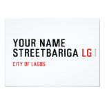 Your Name StreetBariga  Invitations