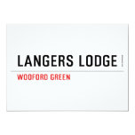 LANGERS LODGE  Invitations