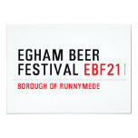 EGHAM BEER FESTIVAL  Invitations