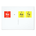 NE-ASTE
   Invitations