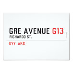 GRE AVENUE  Invitations