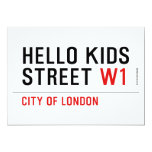 Hello kids  Street  Invitations