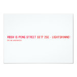 Rosh Is Peng Street  Invitations