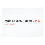 COURT OF APPEAL STREET  Invitations