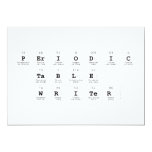 Periodic Table Writer  Invitations