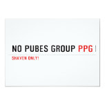 No pubes group  Invitations