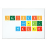 Periodic
 Table
 Writer  Invitations