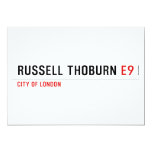 Russell Thoburn  Invitations