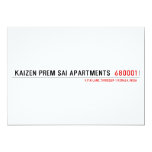 Kaizen Prem sai Apartments   Invitations