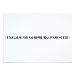 Stanualar and palinurus boulevard no exit   Invitations