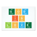 God
 is
 love  Invitations