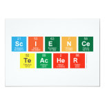 Science
 Teacher  Invitations