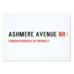 ASHMERE AVENUE  Invitations