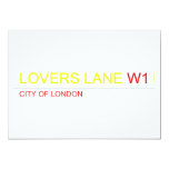 LOVERS LANE  Invitations