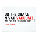 Do the Shake  n vac  Invitations