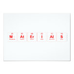 Materials  Invitations