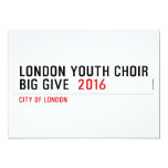 London Youth Choir Big Give   Invitations