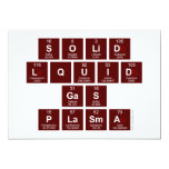 SOLID
 LQUID
 GAS
 PLASMA  Invitations