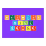 Periodic
 Table
 Writer  Invitations