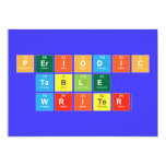 Periodic
 Table
 Writer  Invitations