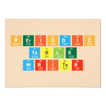 Periodic
 Table
 Writer  Invitations