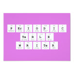 Periodic
 Table
 Writer  Invitations