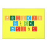 Periodic
 Table
 Writer  Invitations