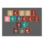 Happy Birthday  Sir  Aslam  Invitations 5" X 7" Invitation Card
