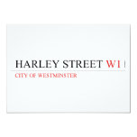 HARLEY STREET  Invitations 5" X 7" Invitation Card