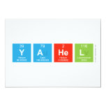 Yahel  Invitations 5" X 7" Invitation Card